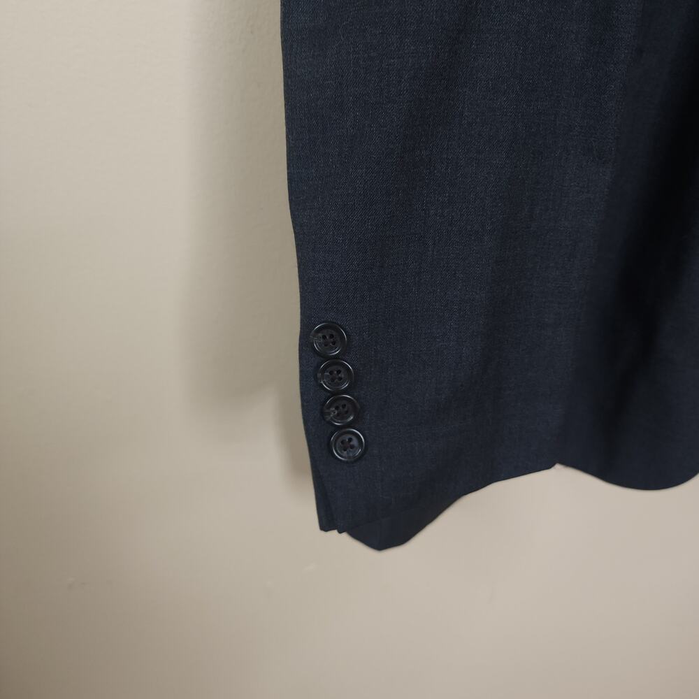 Chaps Wool Blend Three Button Blazer In Navy Size… - image 5